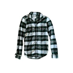 American Eagle Plaid Button-Up Shirt Thick Flannel Long Sleeve Ahh Mazingly Soft